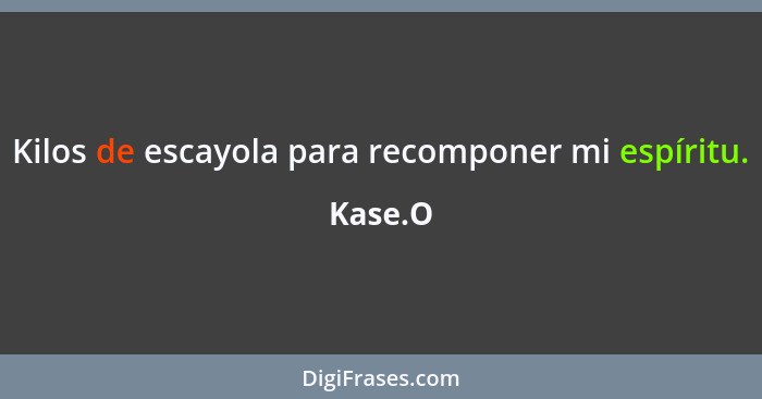 Kilos de escayola para recomponer mi espíritu.... - Kase.O