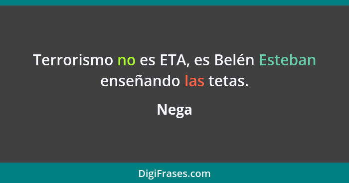 Terrorismo no es ETA, es Belén Esteban enseñando las tetas.... - Nega