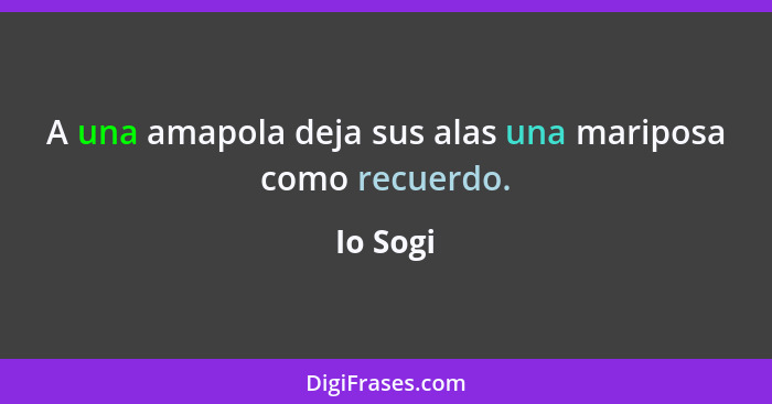 A una amapola deja sus alas una mariposa como recuerdo.... - Io Sogi