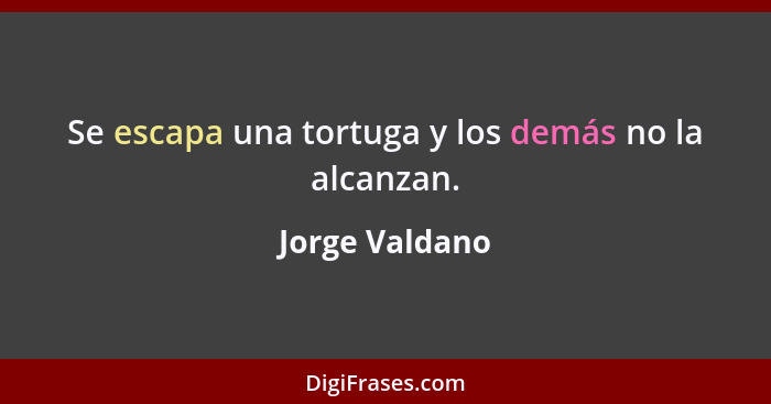 Se escapa una tortuga y los demás no la alcanzan.... - Jorge Valdano