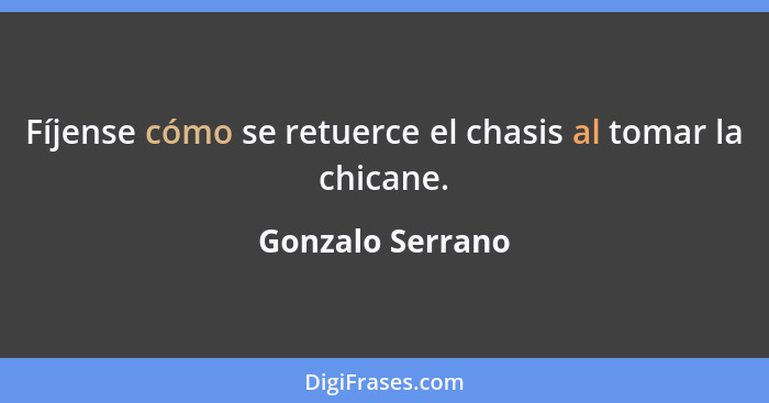 Fíjense cómo se retuerce el chasis al tomar la chicane.... - Gonzalo Serrano