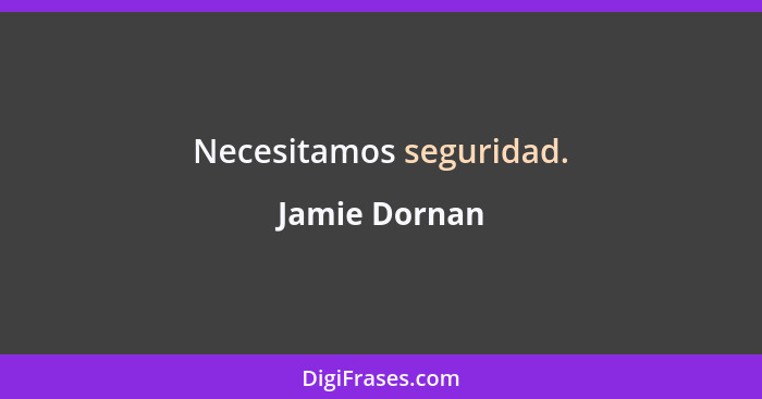 Necesitamos seguridad.... - Jamie Dornan